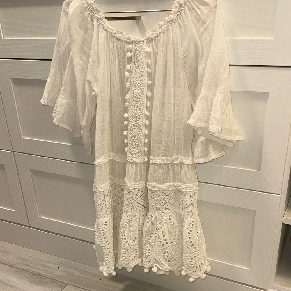 Elegant Off-Shoulder White Blouse NWOT